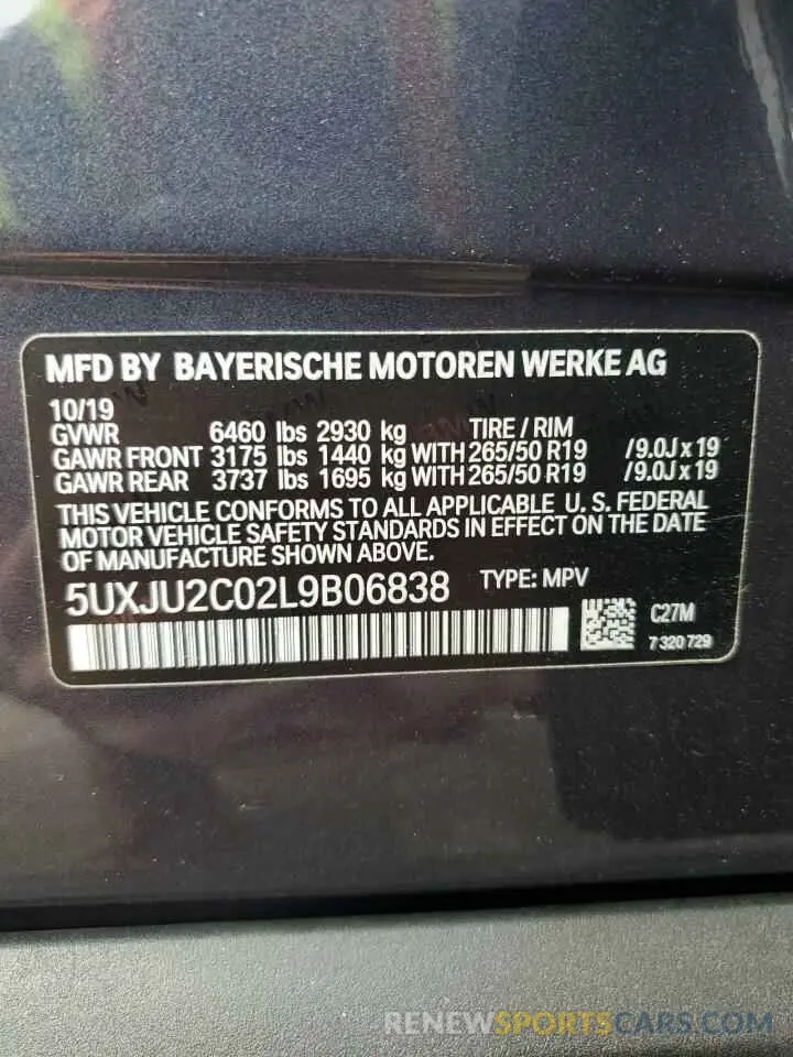 14 Photograph of a damaged car 5UXJU2C02L9B06838 BMW X5 2020