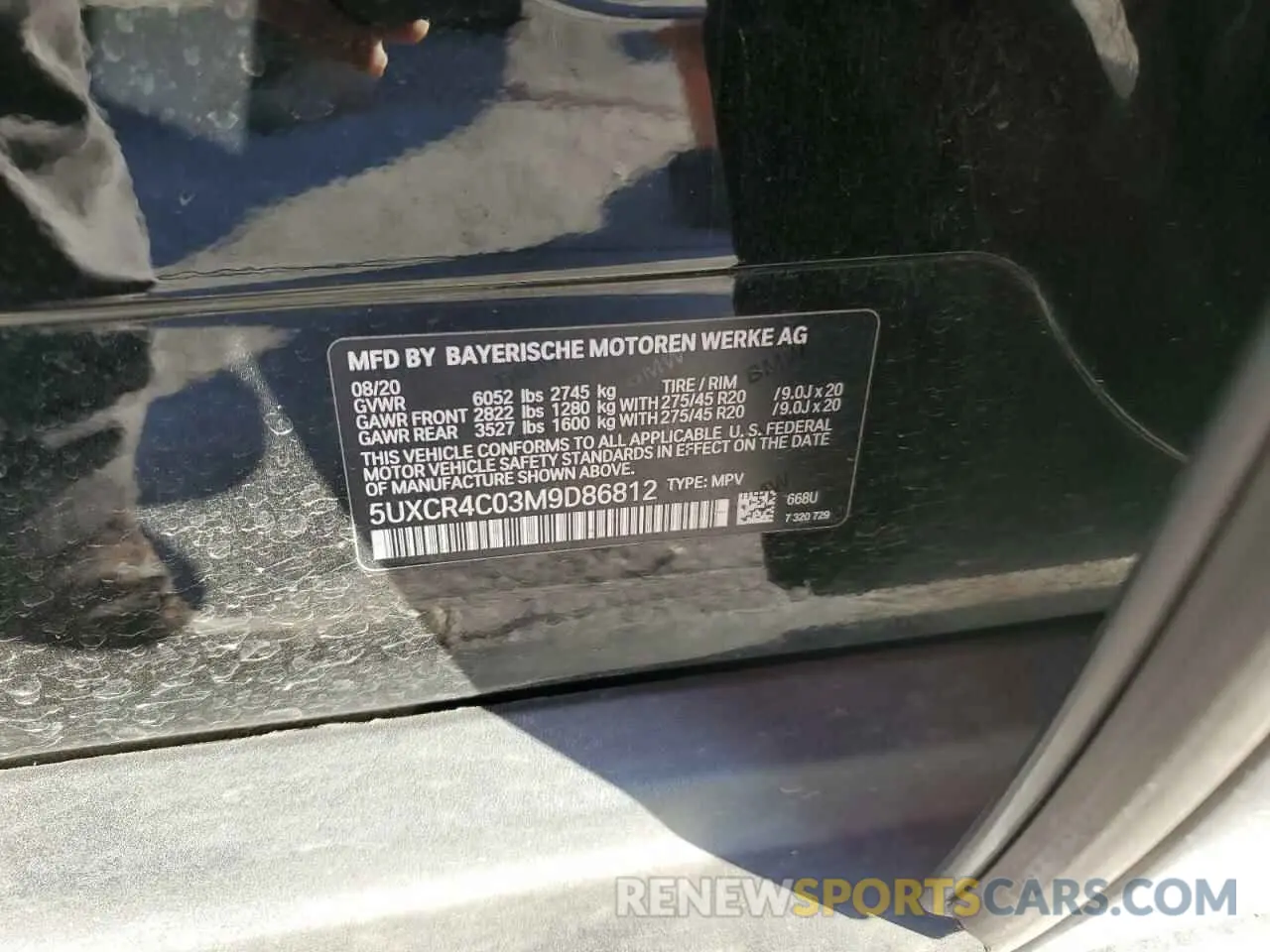 13 Photograph of a damaged car 5UXCR4C03M9D86812 BMW X5 2021