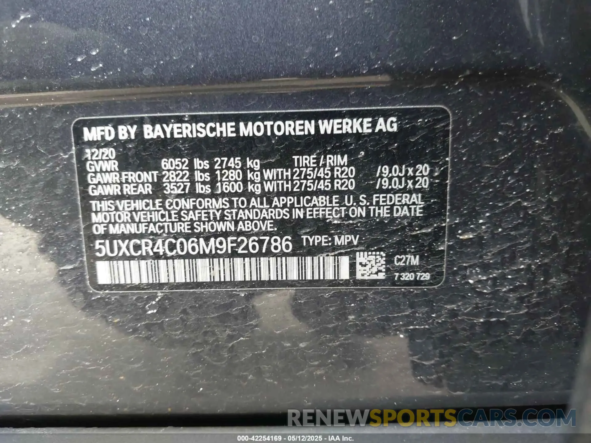 9 Photograph of a damaged car 5UXCR4C06M9F26786 BMW X5 2021