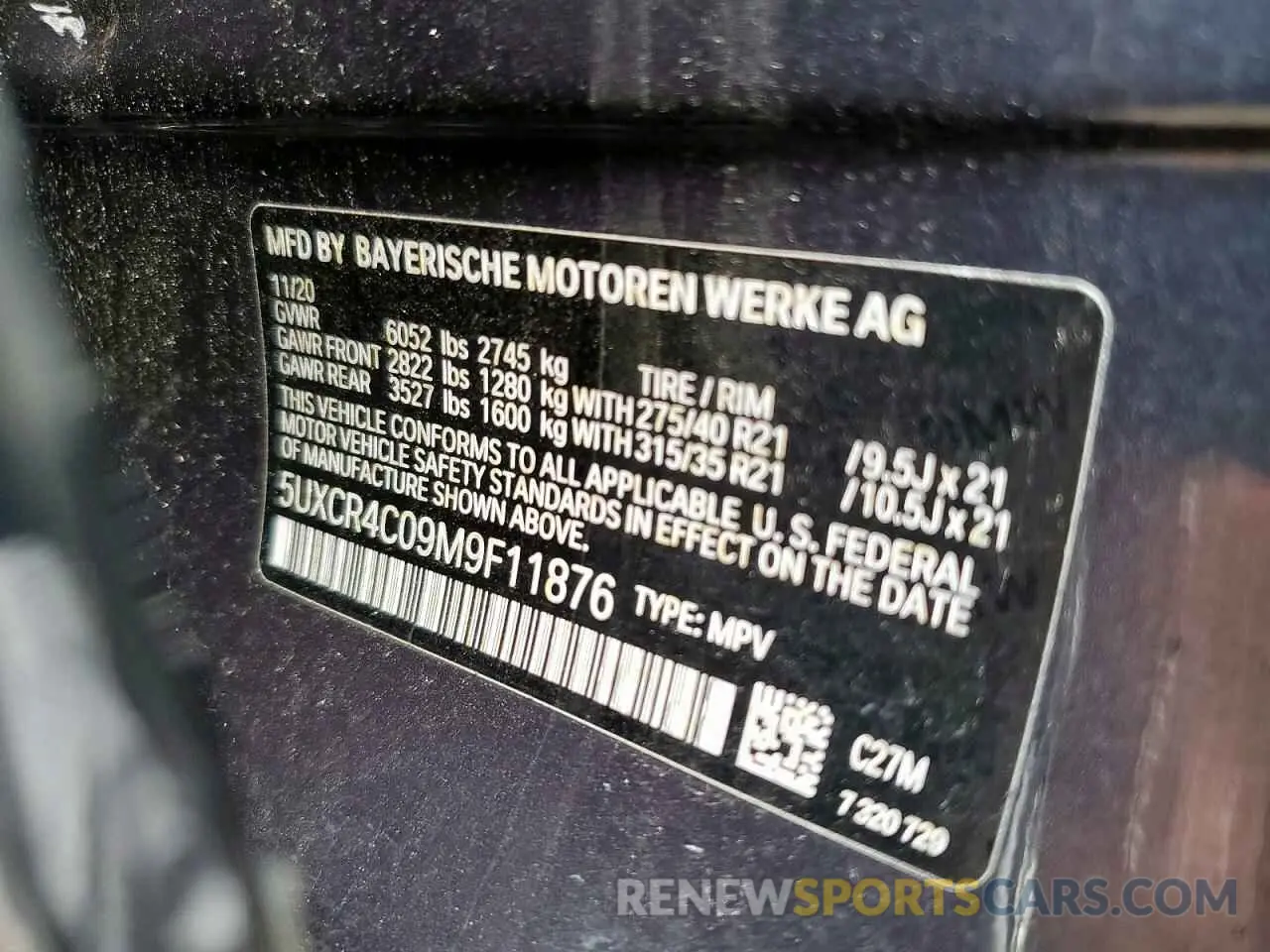 13 Photograph of a damaged car 5UXCR4C09M9F11876 BMW X5 2021