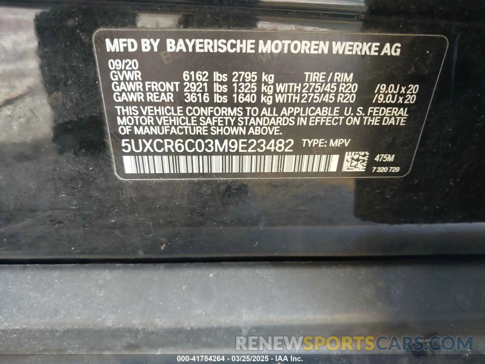 9 Photograph of a damaged car 5UXCR6C03M9E23482 BMW X5 2021