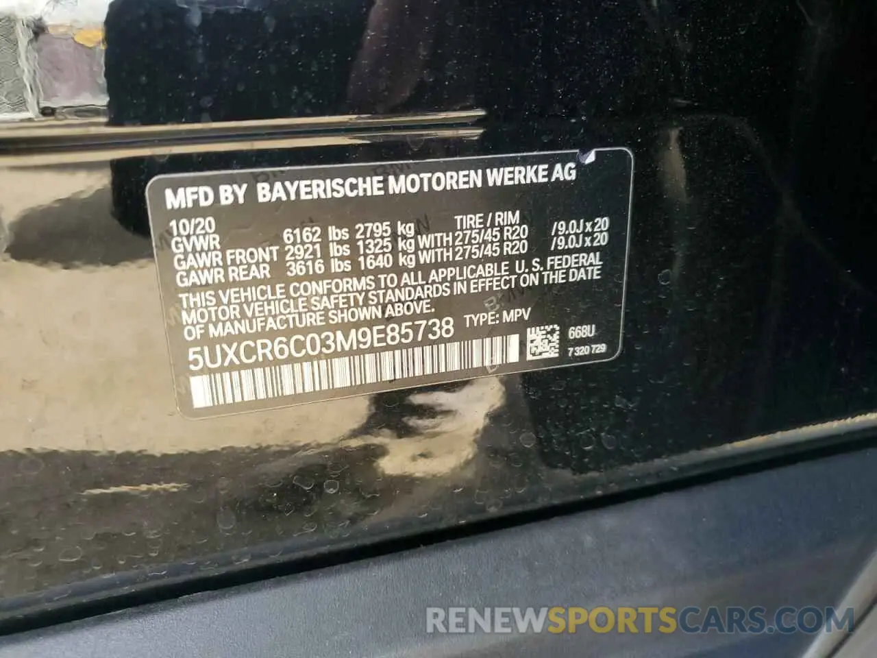 13 Photograph of a damaged car 5UXCR6C03M9E85738 BMW X5 2021