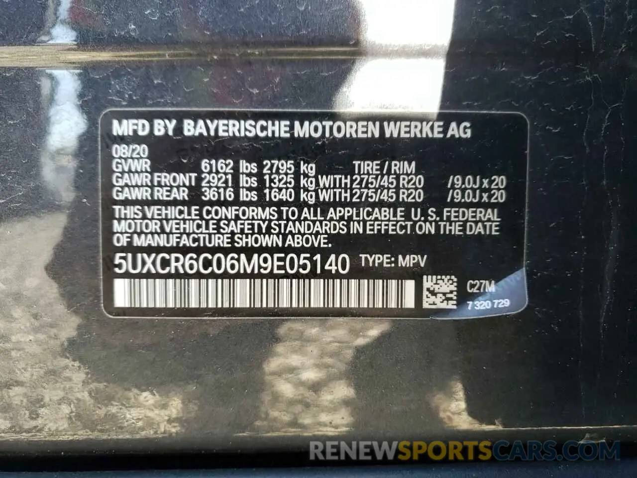 15 Photograph of a damaged car 5UXCR6C06M9E05140 BMW X5 2021