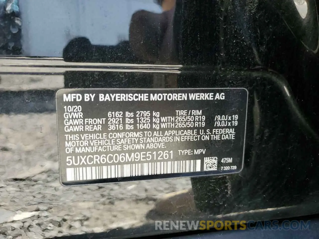 14 Photograph of a damaged car 5UXCR6C06M9E51261 BMW X5 2021
