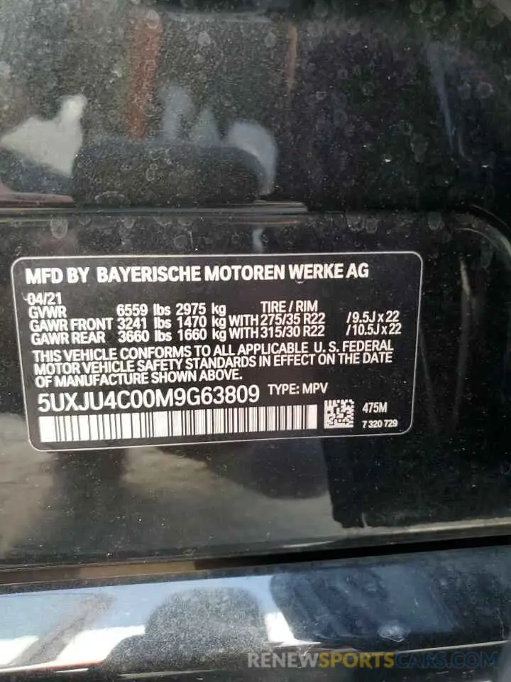13 Photograph of a damaged car 5UXJU4C00M9G63809 BMW X5 2021