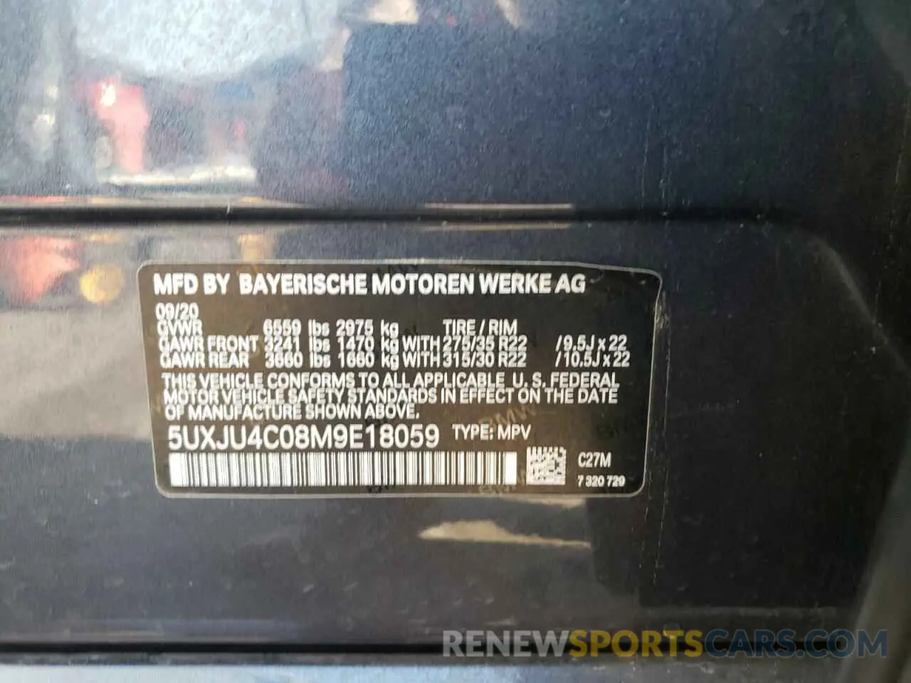 13 Photograph of a damaged car 5UXJU4C08M9E18059 BMW X5 2021