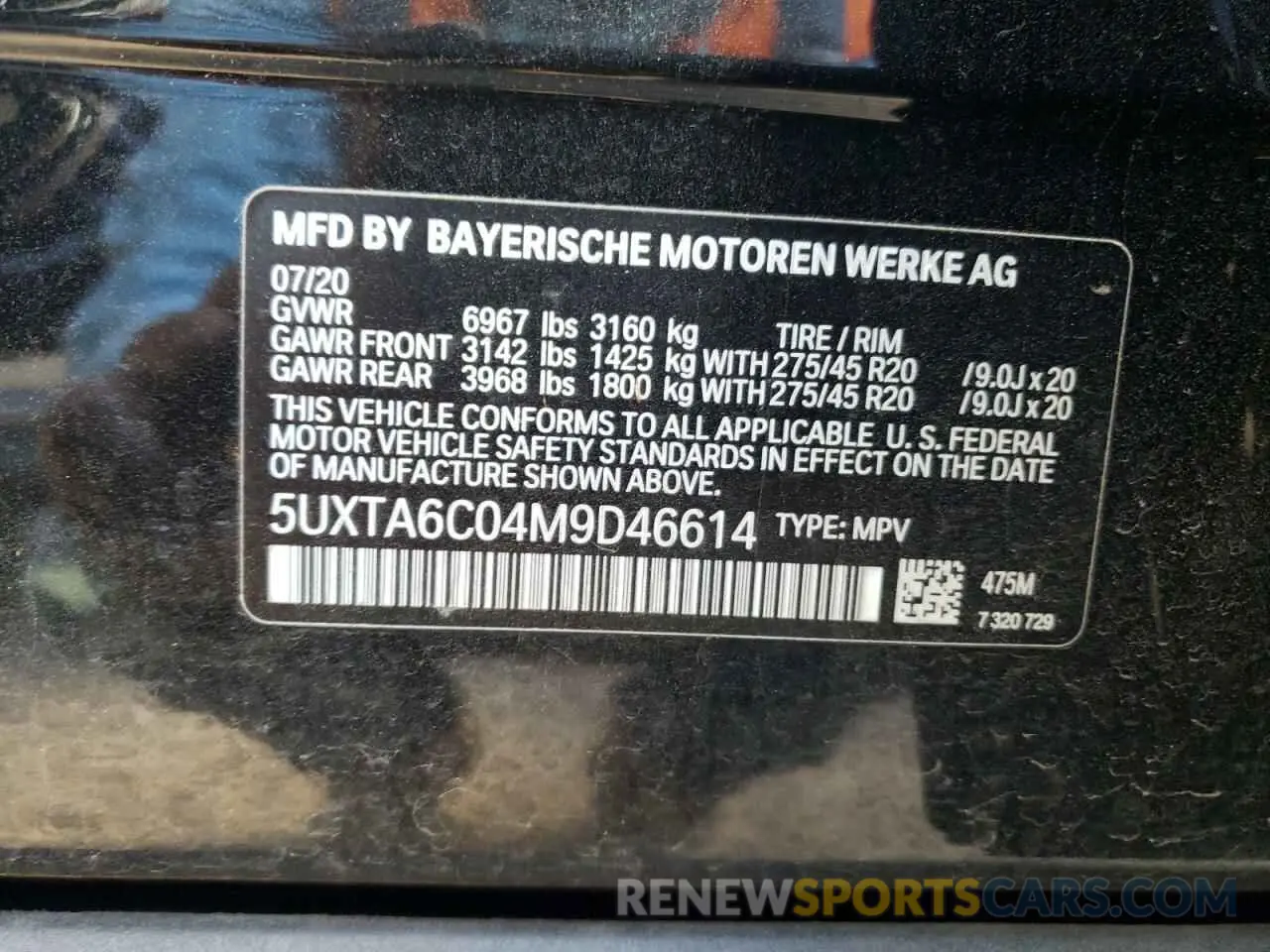 12 Photograph of a damaged car 5UXTA6C04M9D46614 BMW X5 2021