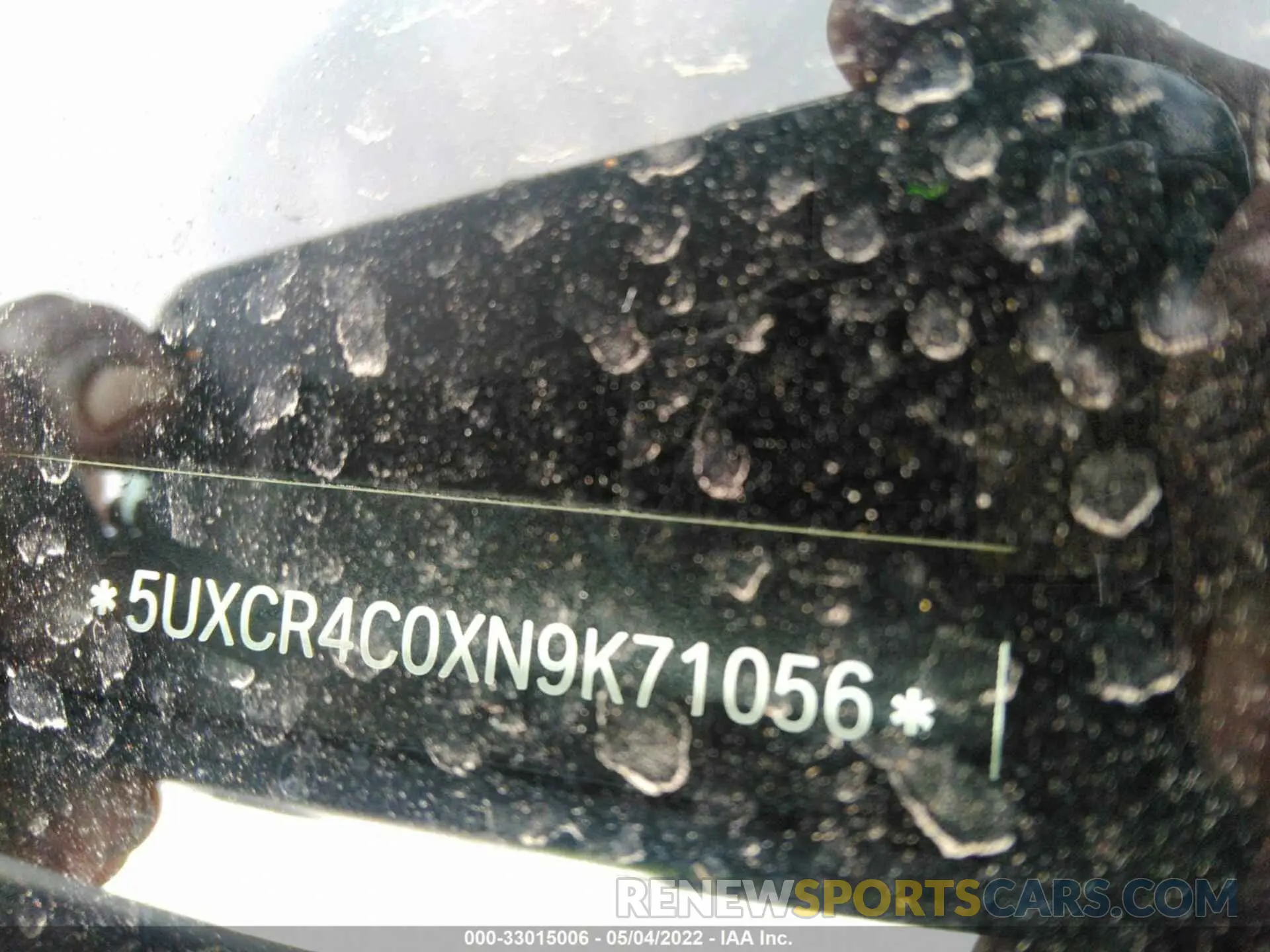 9 Photograph of a damaged car 5UXCR4C0XN9K71056 BMW X5 2022