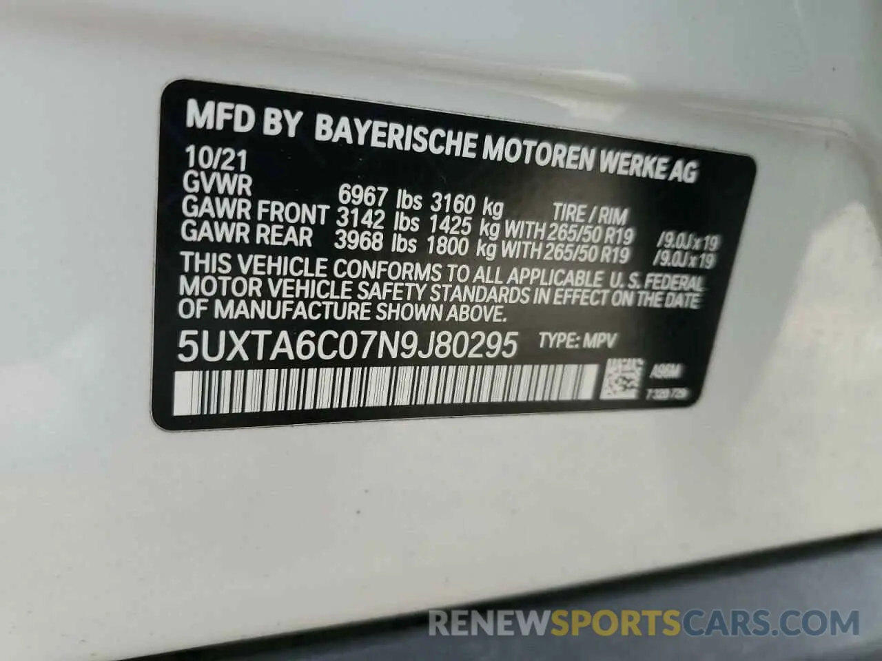 14 Photograph of a damaged car 5UXTA6C07N9J80295 BMW X5 2022