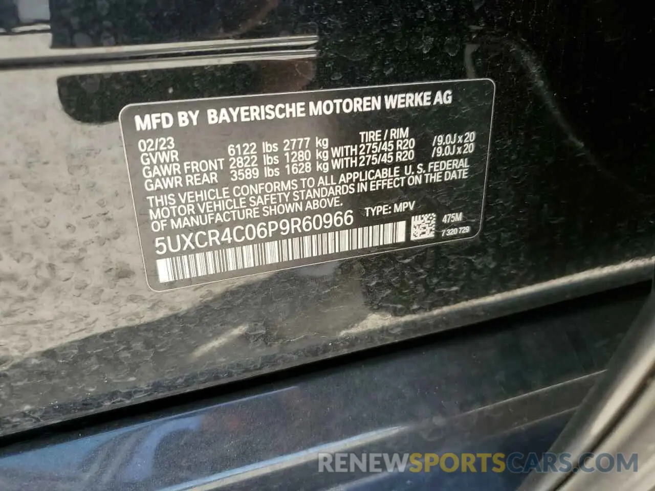 12 Photograph of a damaged car 5UXCR4C06P9R60966 BMW X5 2023