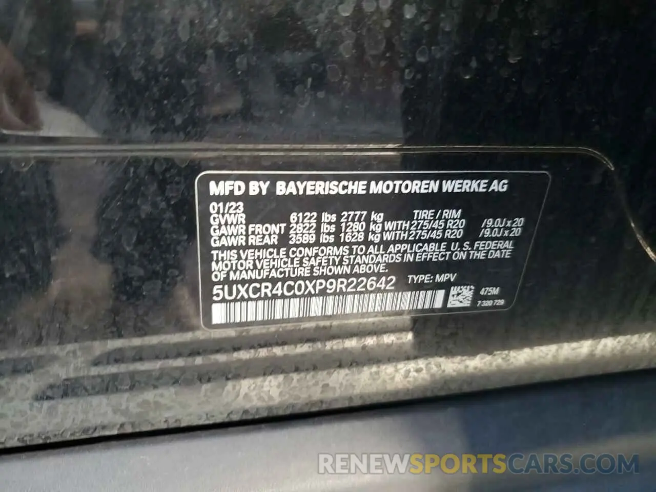 13 Photograph of a damaged car 5UXCR4C0XP9R22642 BMW X5 2023
