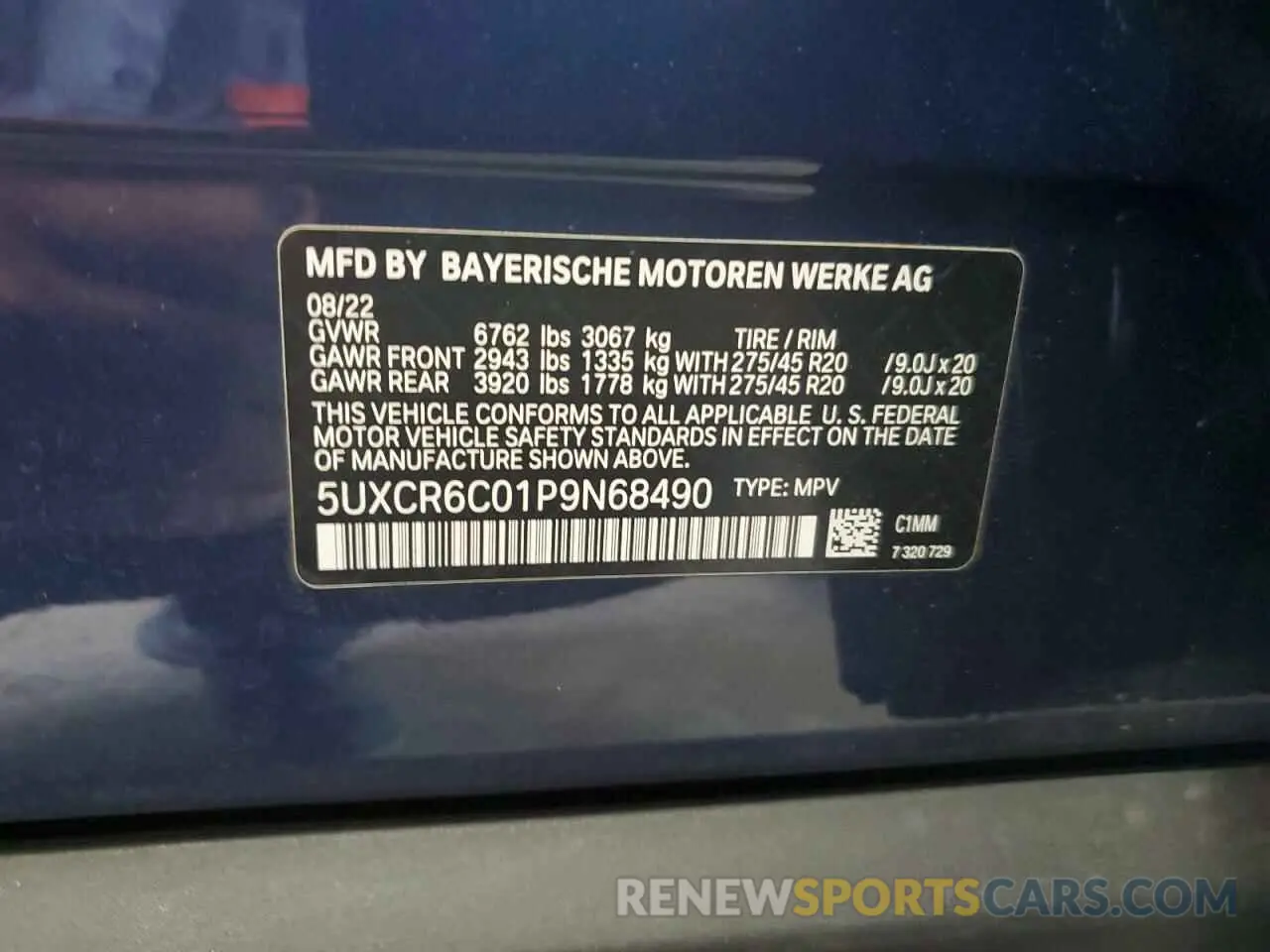 13 Photograph of a damaged car 5UXCR6C01P9N68490 BMW X5 2023