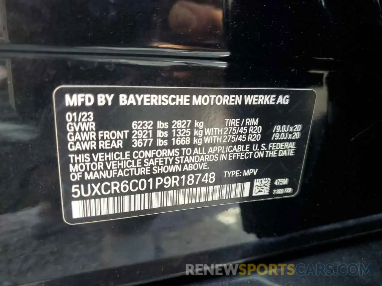 14 Photograph of a damaged car 5UXCR6C01P9R18748 BMW X5 2023