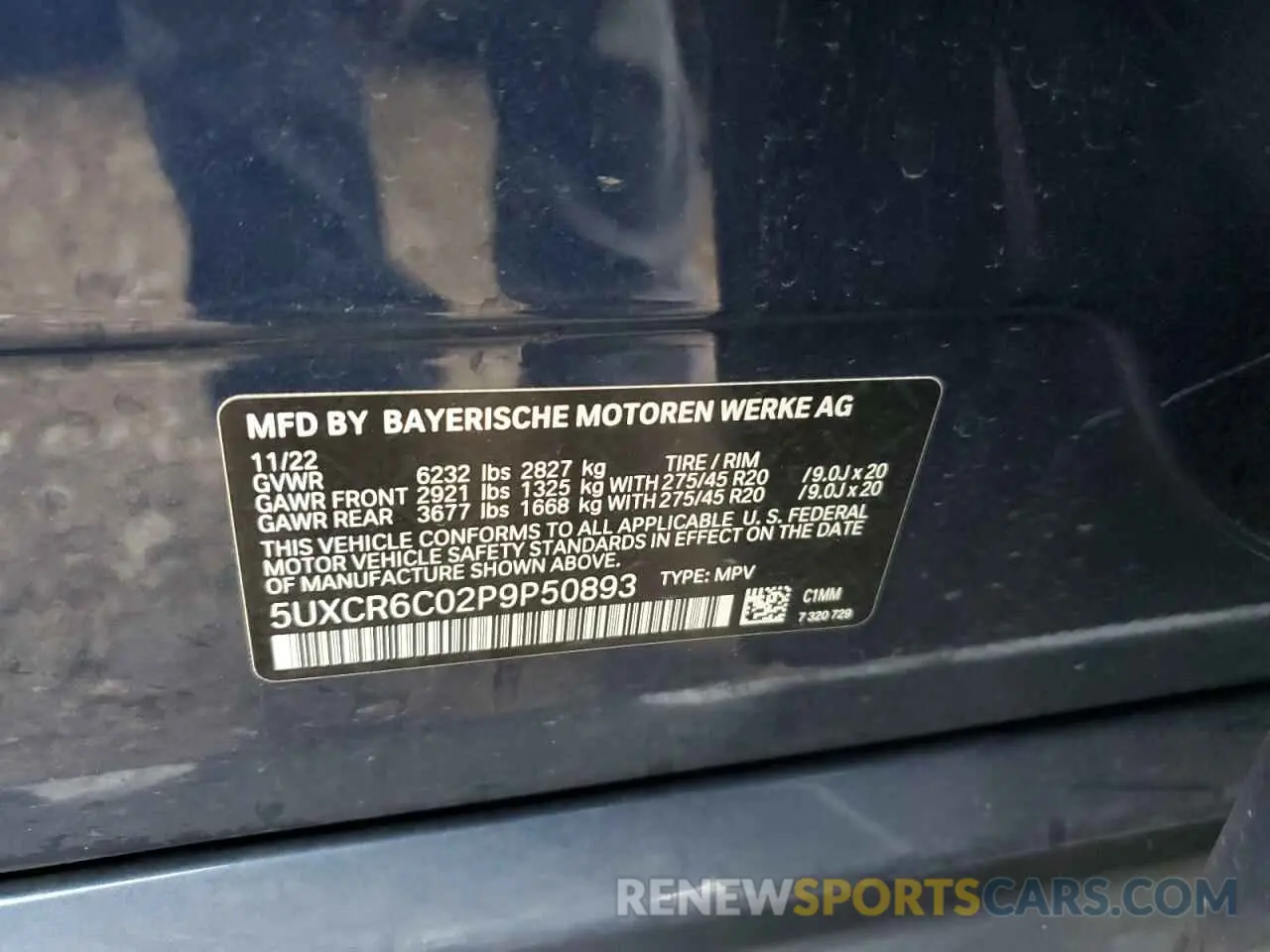 12 Photograph of a damaged car 5UXCR6C02P9P50893 BMW X5 2023