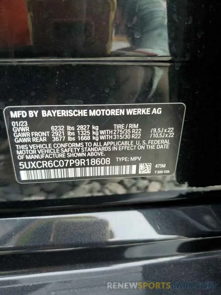 13 Photograph of a damaged car 5UXCR6C07P9R18608 BMW X5 2023