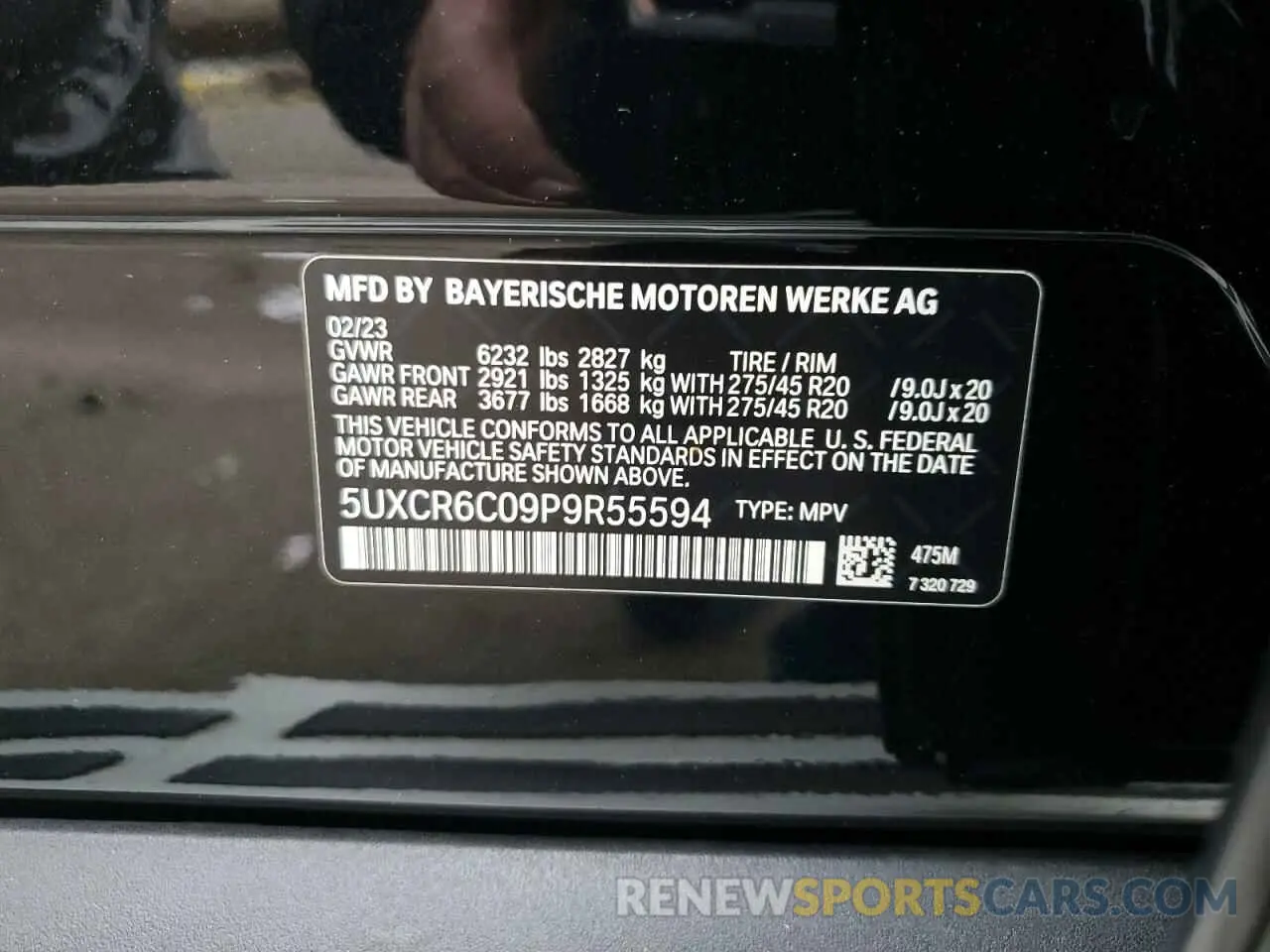 13 Photograph of a damaged car 5UXCR6C09P9R55594 BMW X5 2023