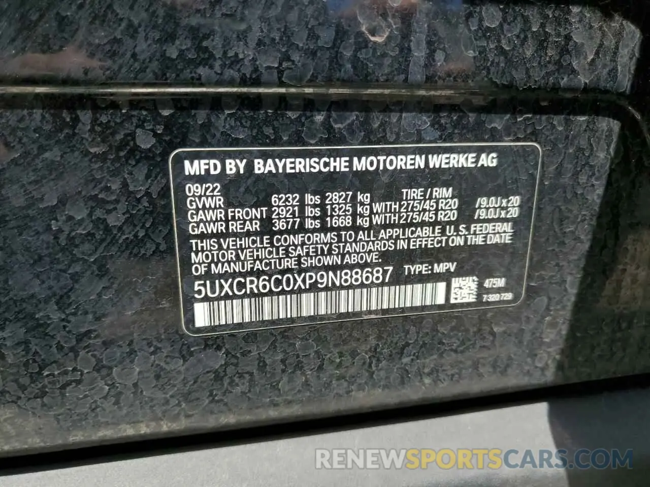 13 Photograph of a damaged car 5UXCR6C0XP9N88687 BMW X5 2023