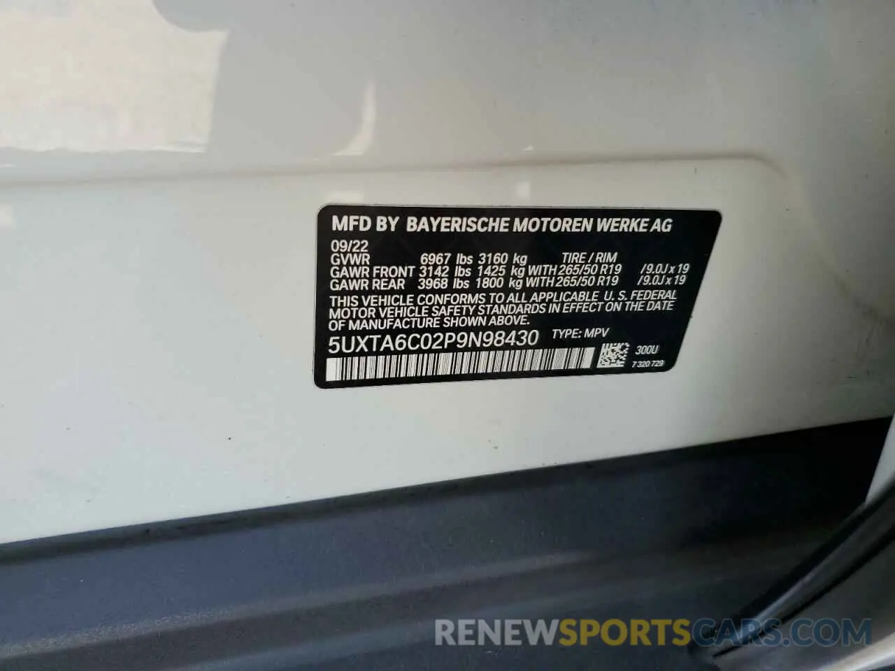 14 Photograph of a damaged car 5UXTA6C02P9N98430 BMW X5 2023