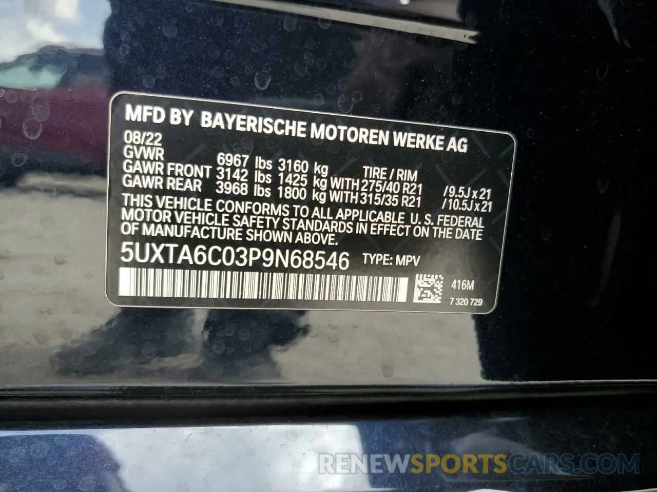13 Photograph of a damaged car 5UXTA6C03P9N68546 BMW X5 2023