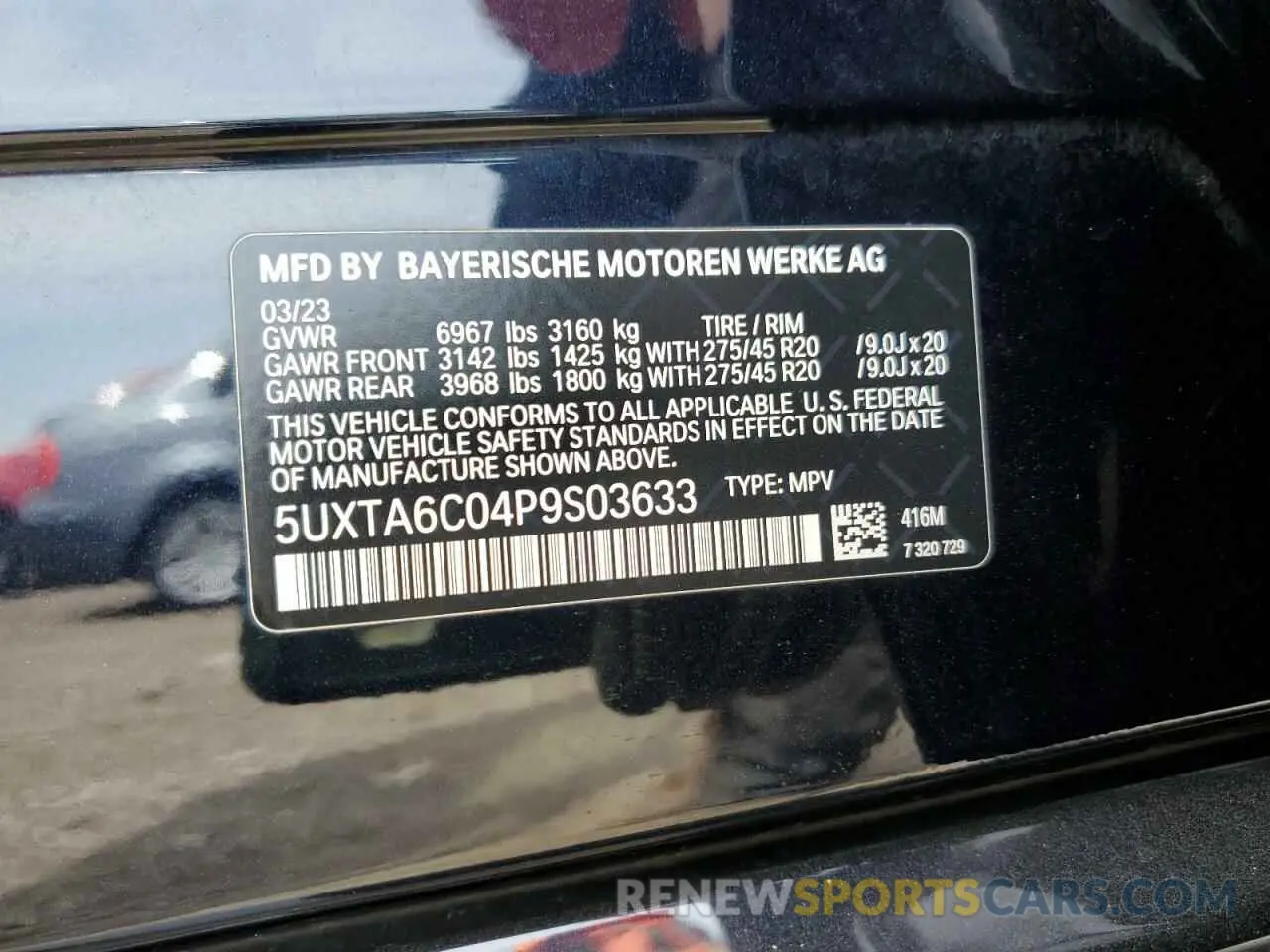 13 Photograph of a damaged car 5UXTA6C04P9S03633 BMW X5 2023