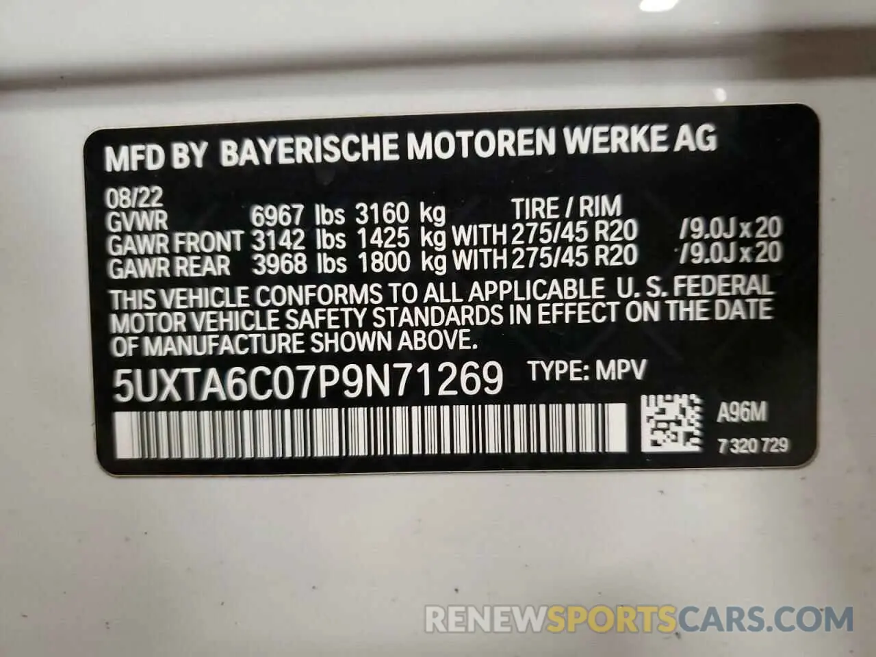 14 Photograph of a damaged car 5UXTA6C07P9N71269 BMW X5 2023