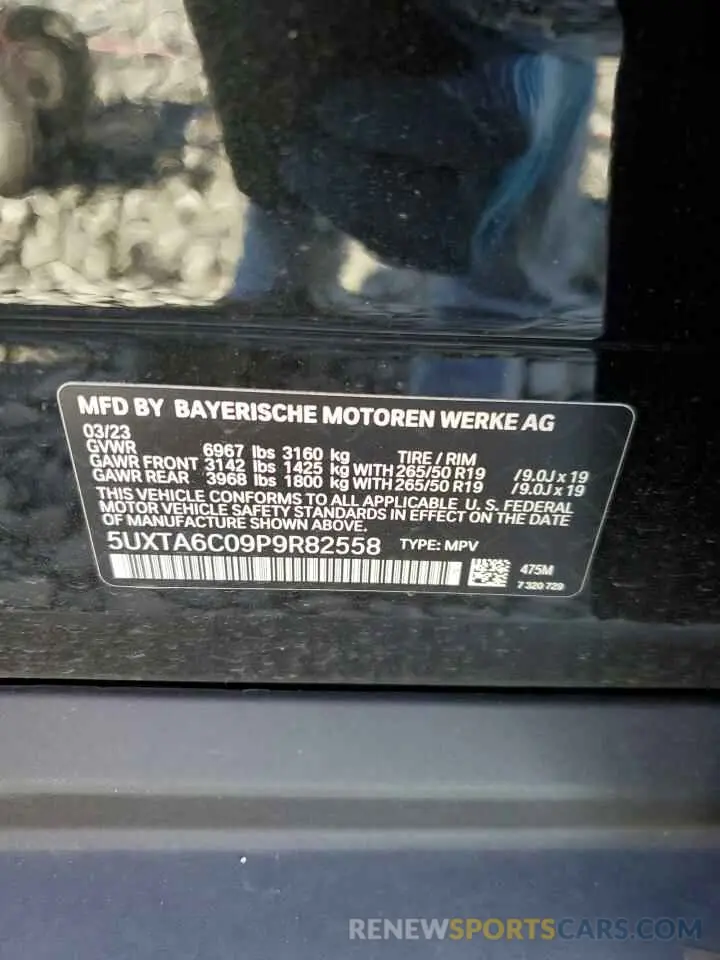13 Photograph of a damaged car 5UXTA6C09P9R82558 BMW X5 2023