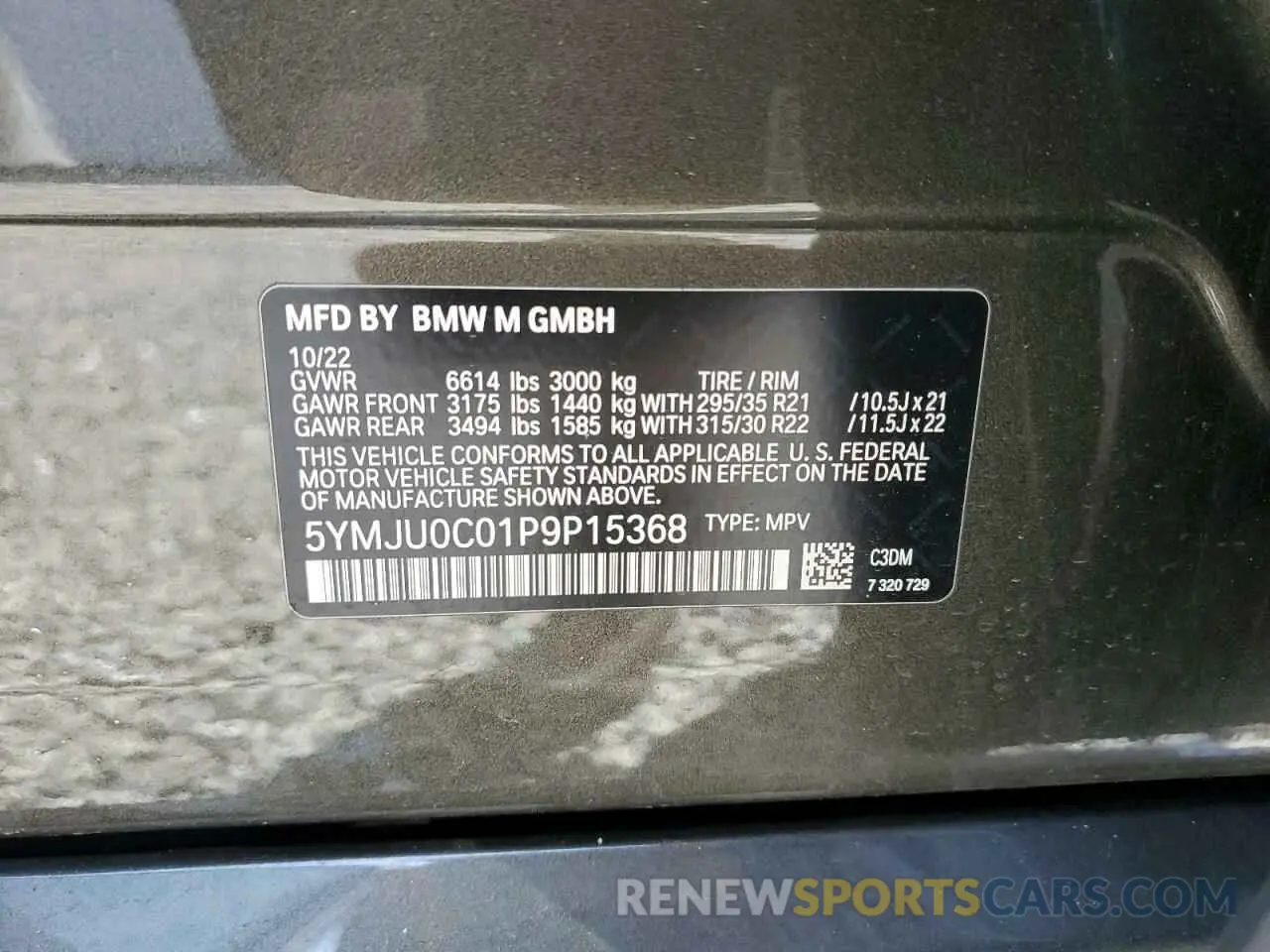 13 Photograph of a damaged car 5YMJU0C01P9P15368 BMW X5 2023