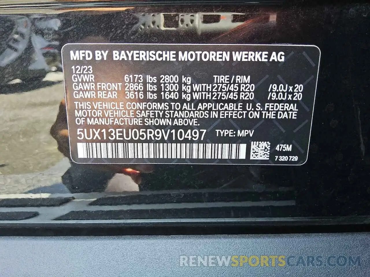 13 Photograph of a damaged car 5UX13EU05R9V10497 BMW X5 2024