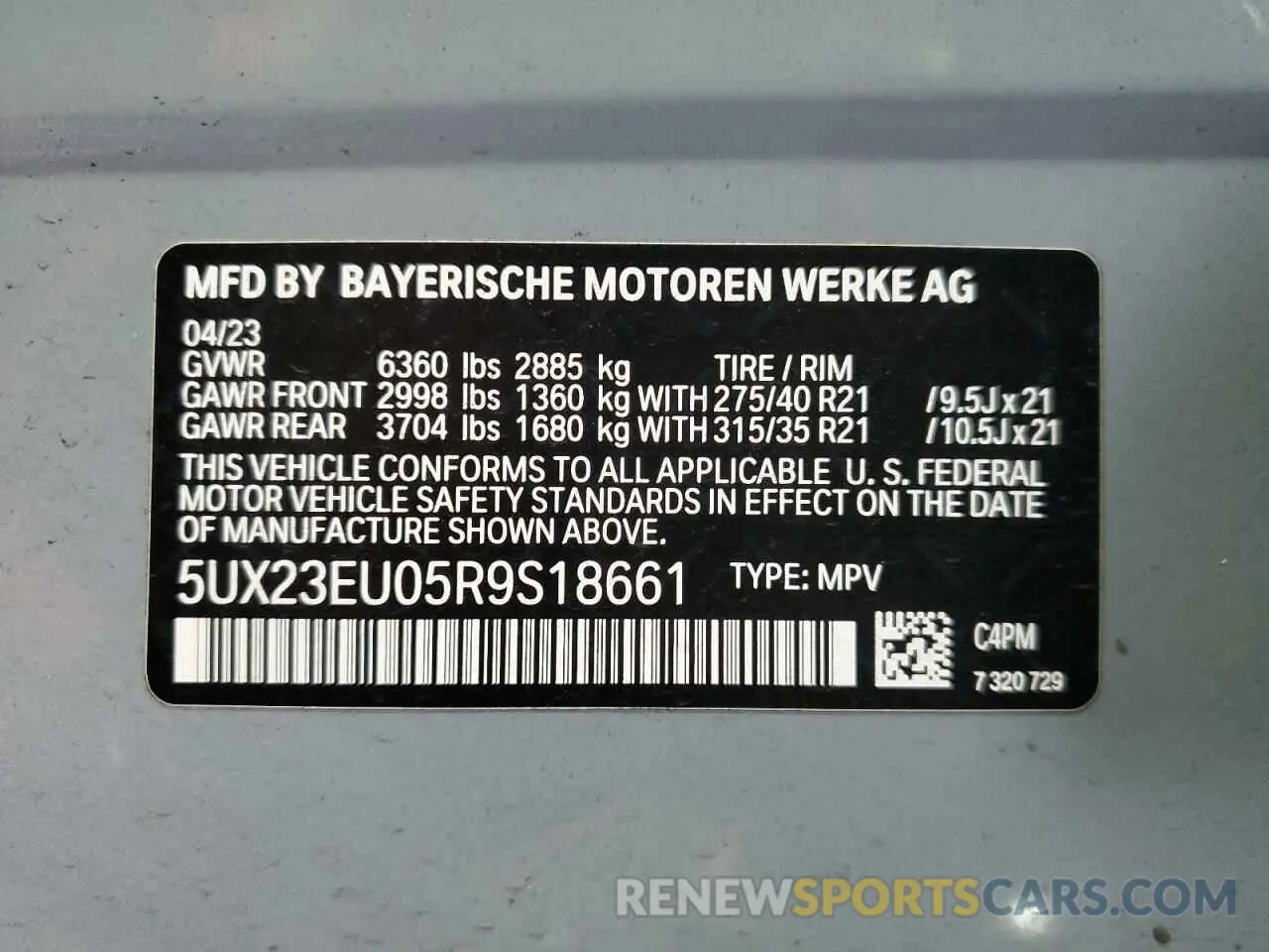 13 Photograph of a damaged car 5UX23EU05R9S18661 BMW X5 2024