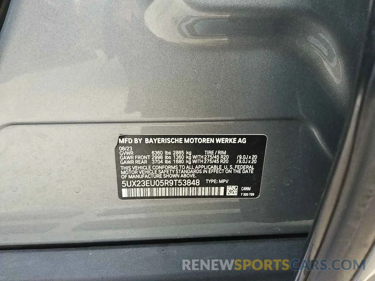 12 Photograph of a damaged car 5UX23EU05R9T53848 BMW X5 2024