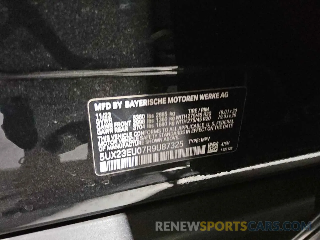14 Photograph of a damaged car 5UX23EU07R9U87325 BMW X5 2024