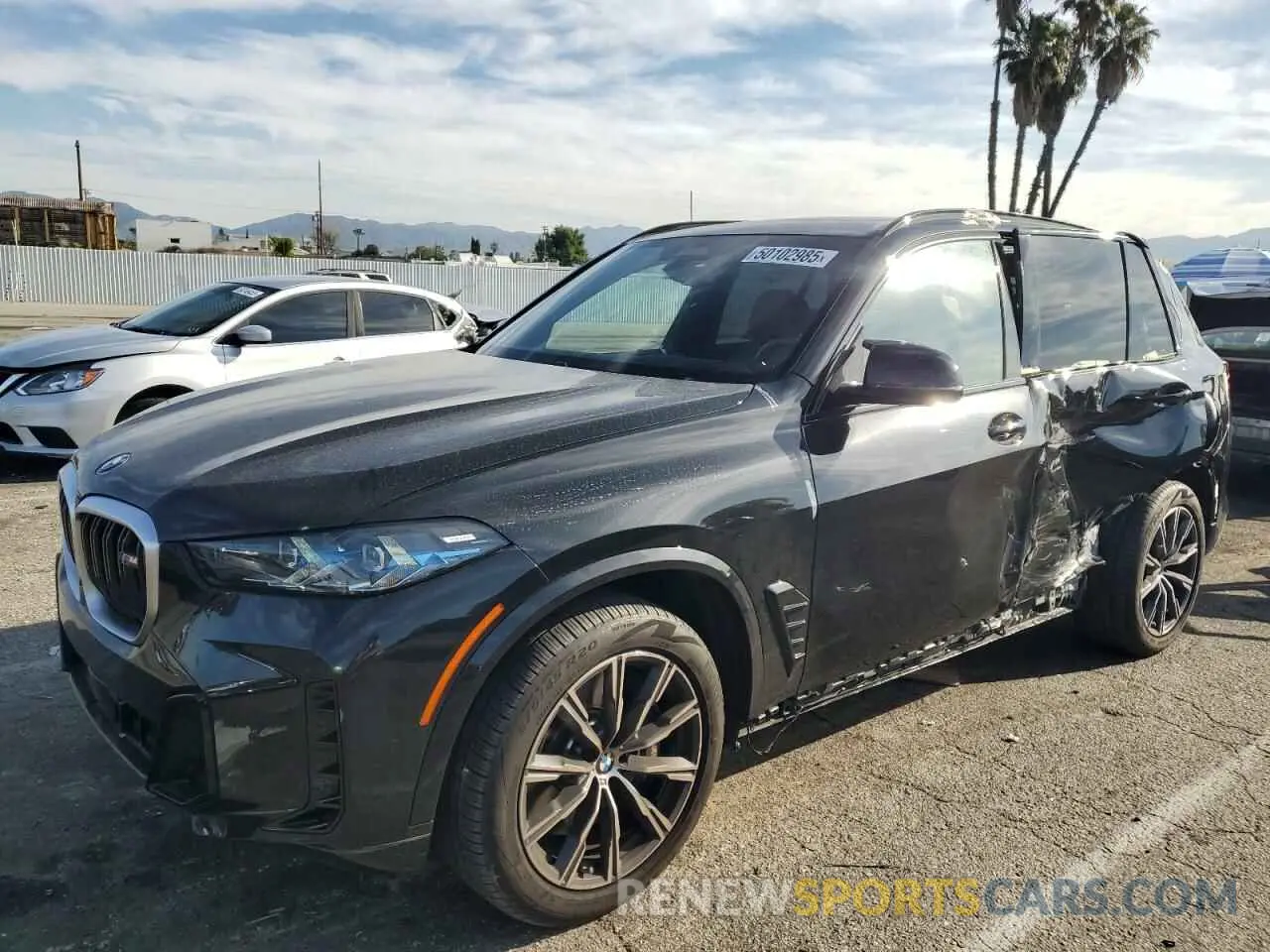1 Photograph of a damaged car 5UX33EU07R9T15106 BMW X5 M60I 2024