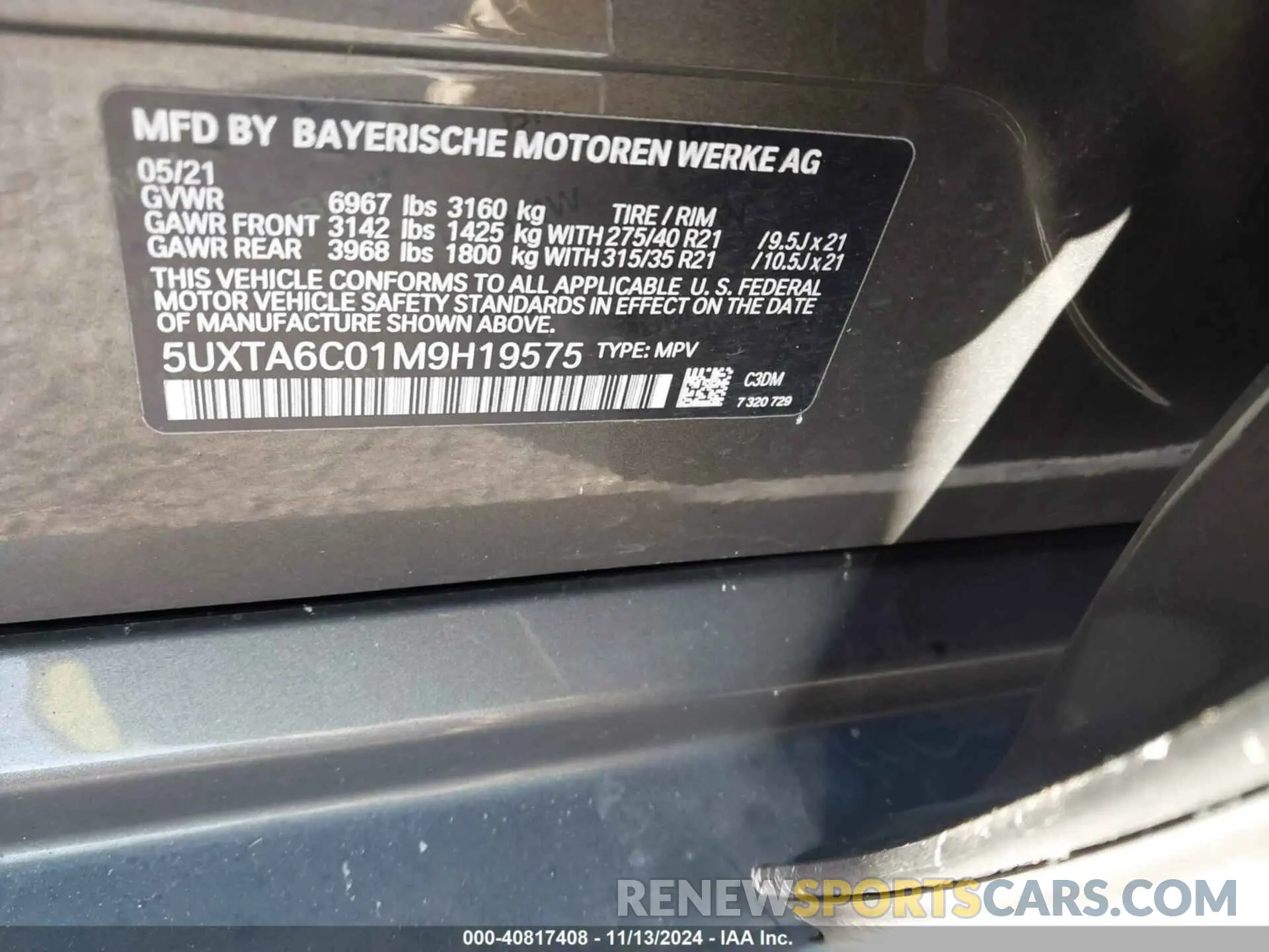 9 Photograph of a damaged car 5UXTA6C01M9H19575 BMW X5 PHEV 2021
