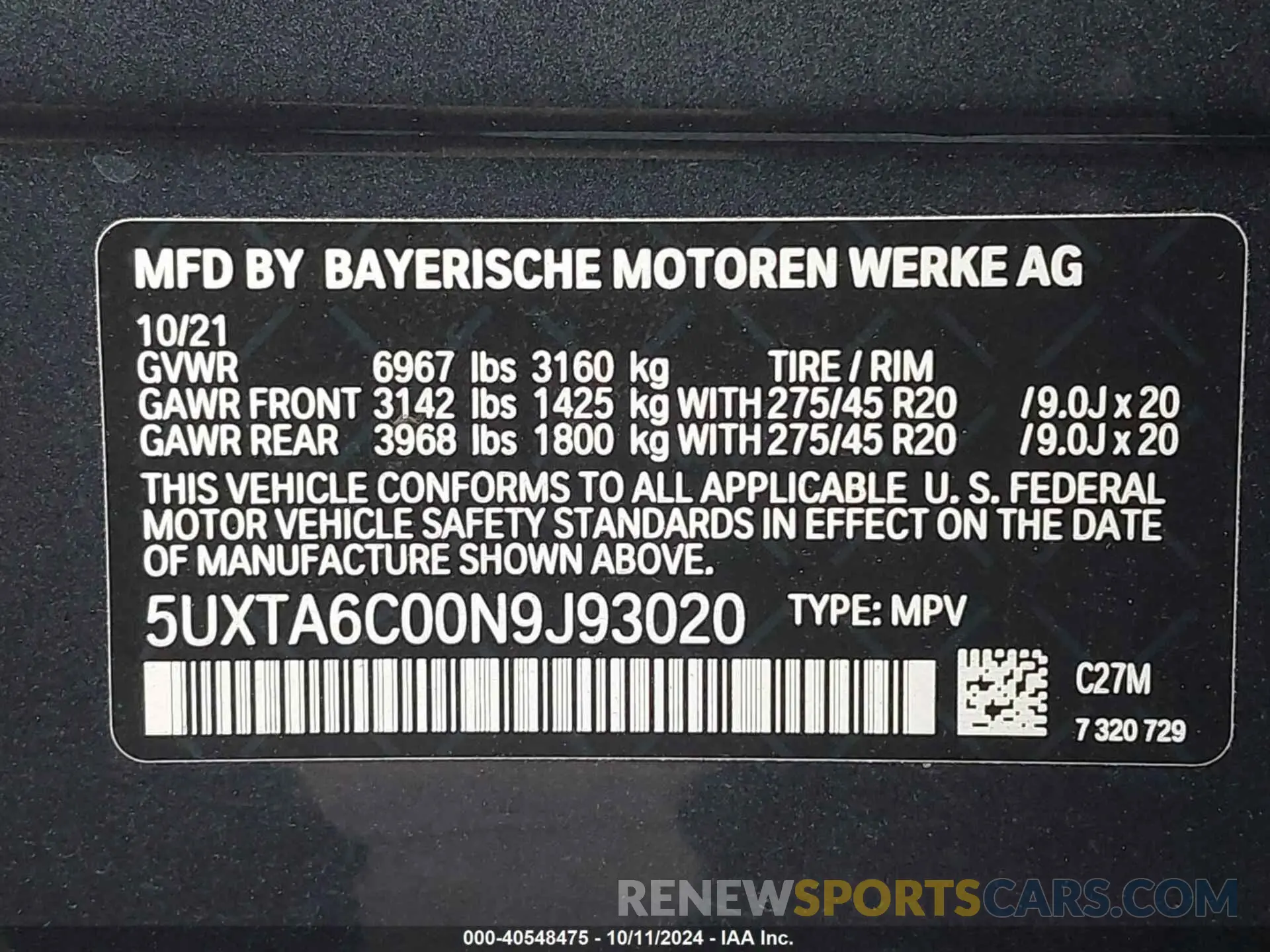 9 Photograph of a damaged car 5UXTA6C00N9J93020 BMW X5 PHEV 2022