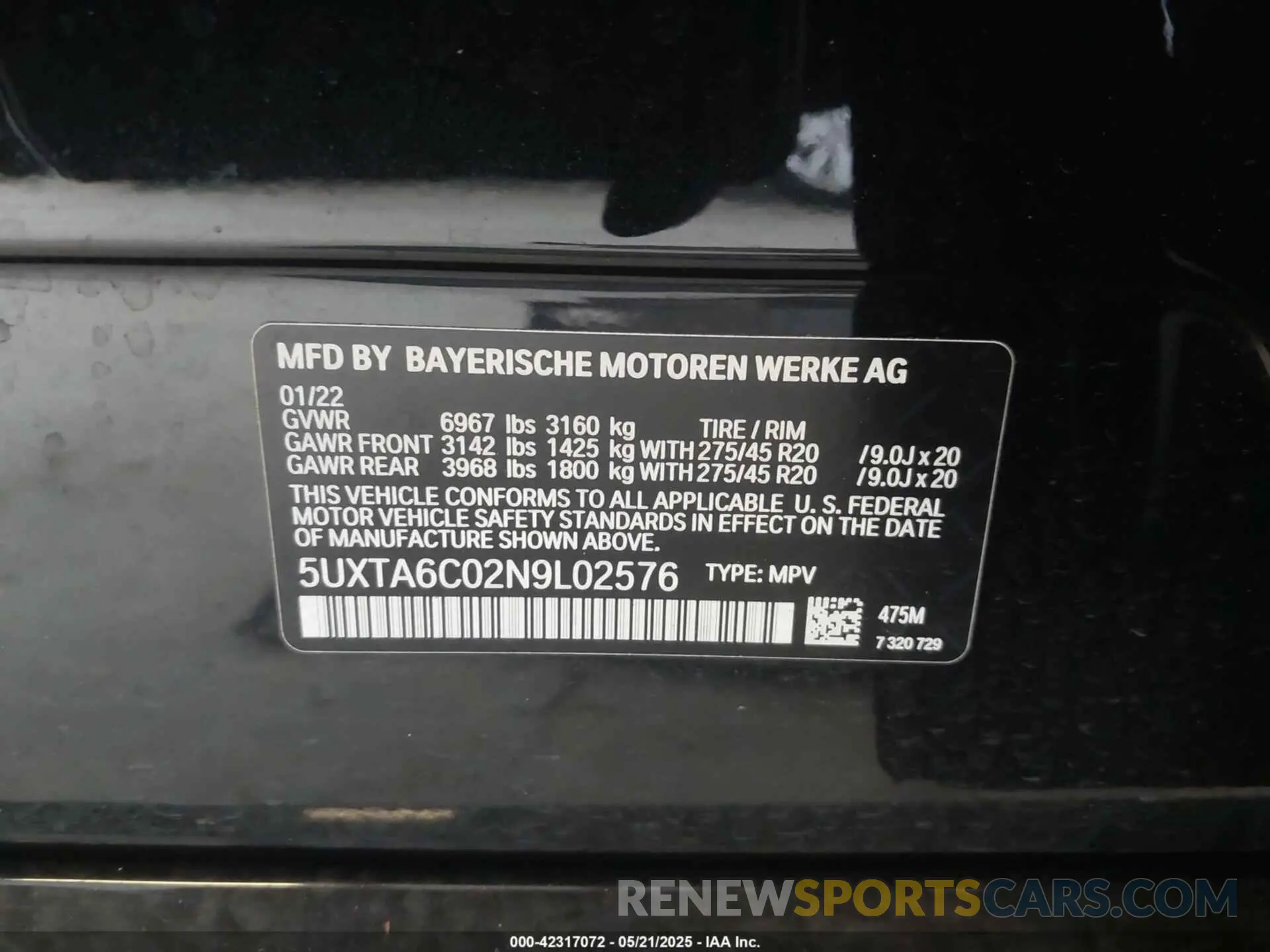 9 Photograph of a damaged car 5UXTA6C02N9L02576 BMW X5 PHEV 2022