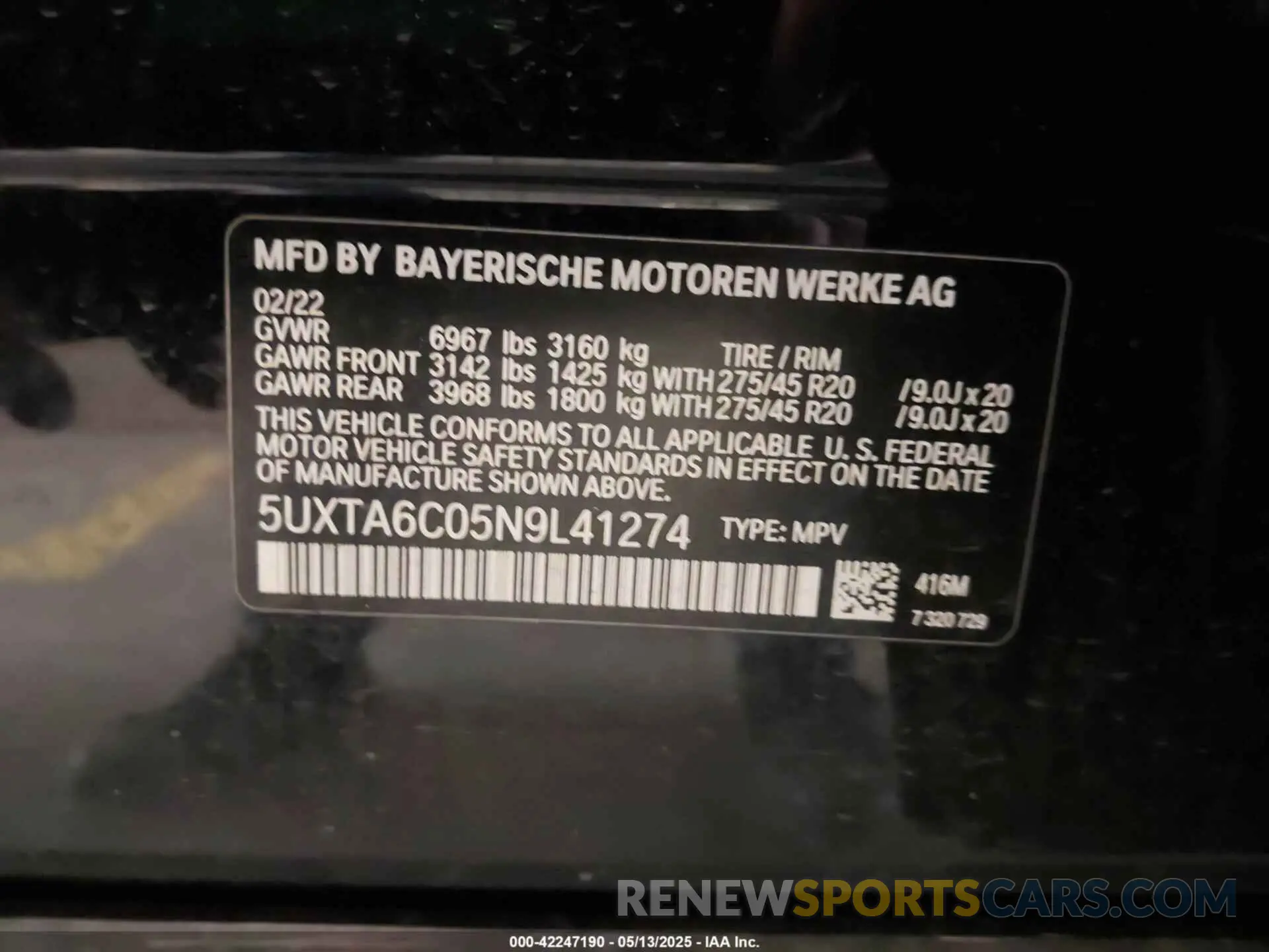 9 Photograph of a damaged car 5UXTA6C05N9L41274 BMW X5 PHEV 2022