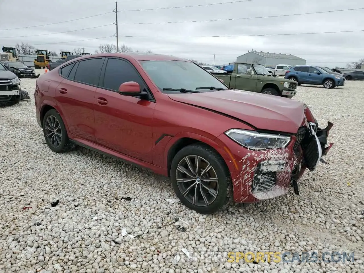 4 Photograph of a damaged car 5UXCY4C01M9G08122 BMW X6 2021