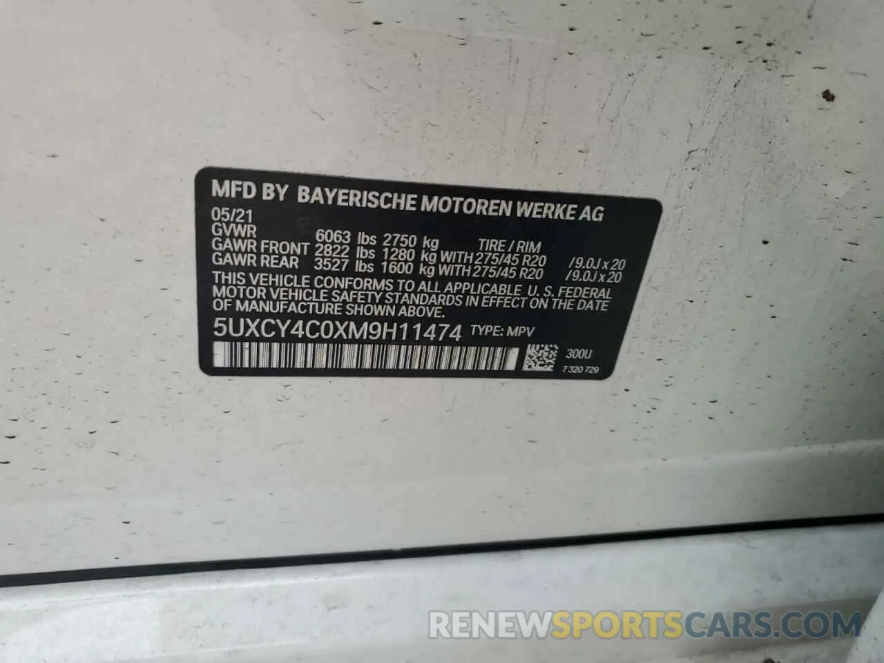 13 Photograph of a damaged car 5UXCY4C0XM9H11474 BMW X6 2021