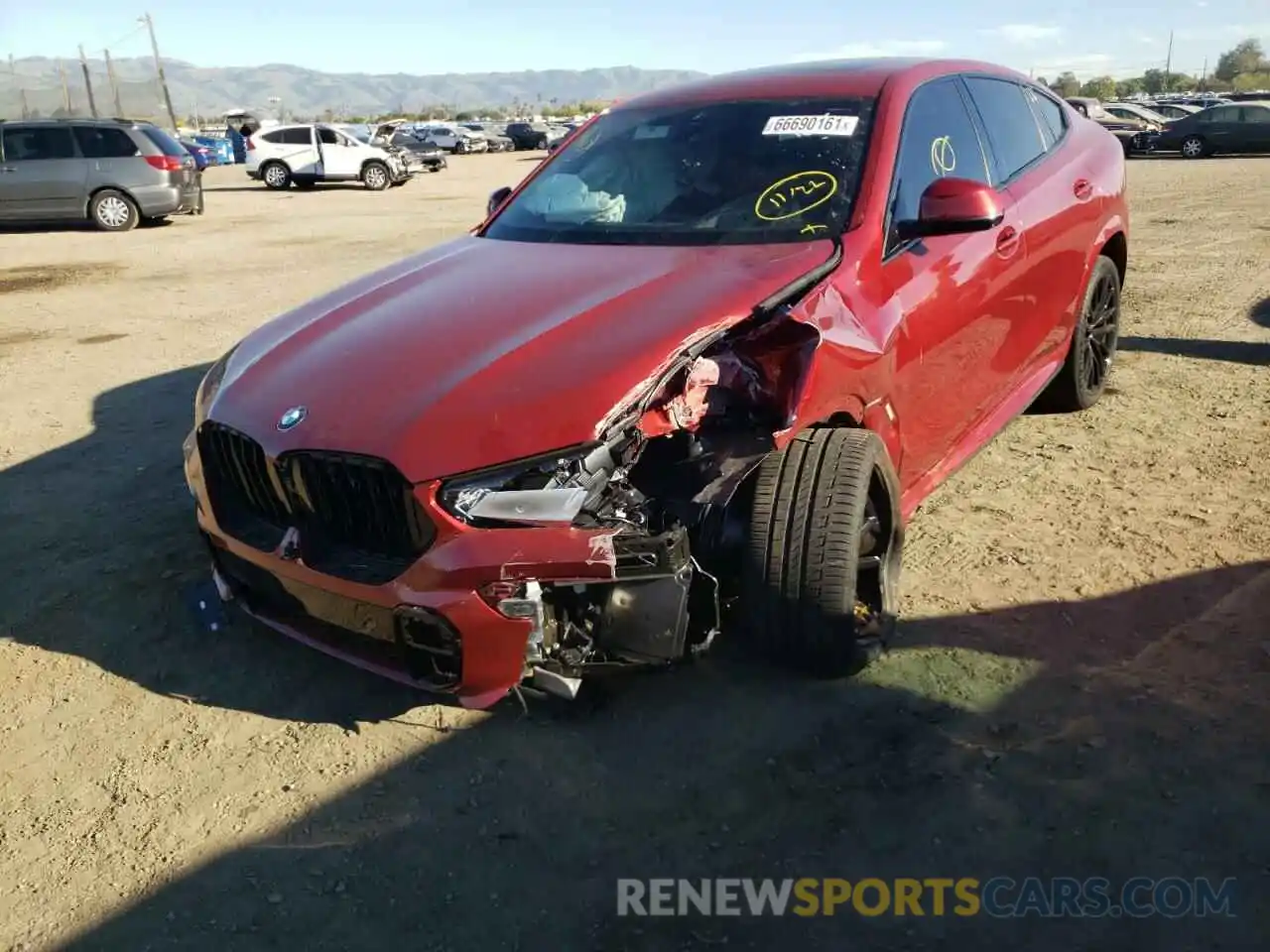 2 Photograph of a damaged car 5UXCY6C03M9H13806 BMW X6 2021