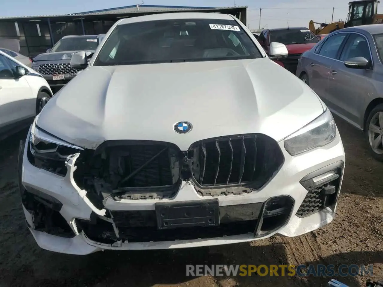 5 Photograph of a damaged car 5UXCY6C08M9G12194 BMW X6 2021