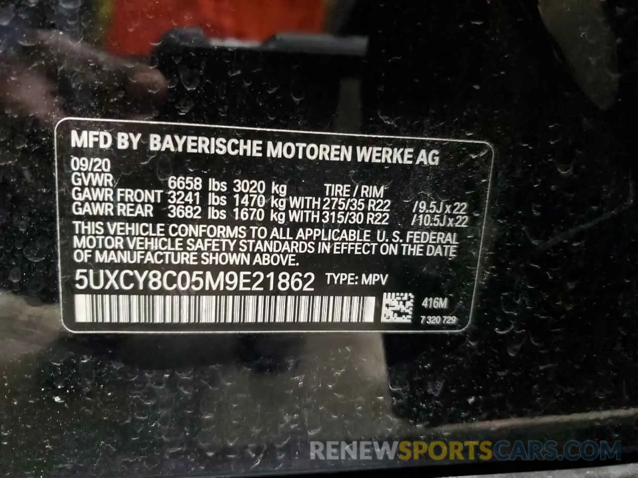 13 Photograph of a damaged car 5UXCY8C05M9E21862 BMW X6 2021