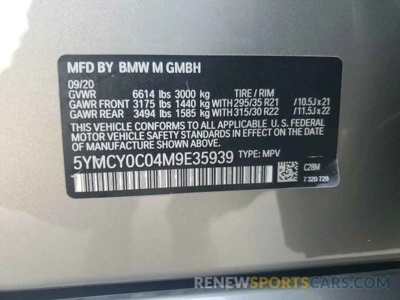 15 Photograph of a damaged car 5YMCY0C04M9E35939 BMW X6 2021