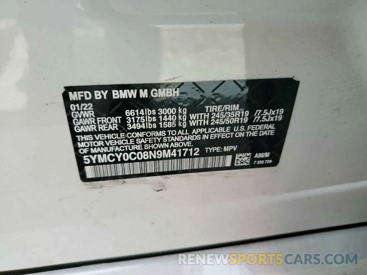 14 Photograph of a damaged car 5YMCY0C09N9J70336 BMW X6 2022