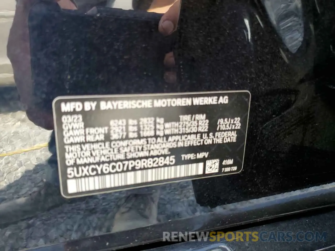 13 Photograph of a damaged car 5UXCY6C07P9R82845 BMW X6 2023