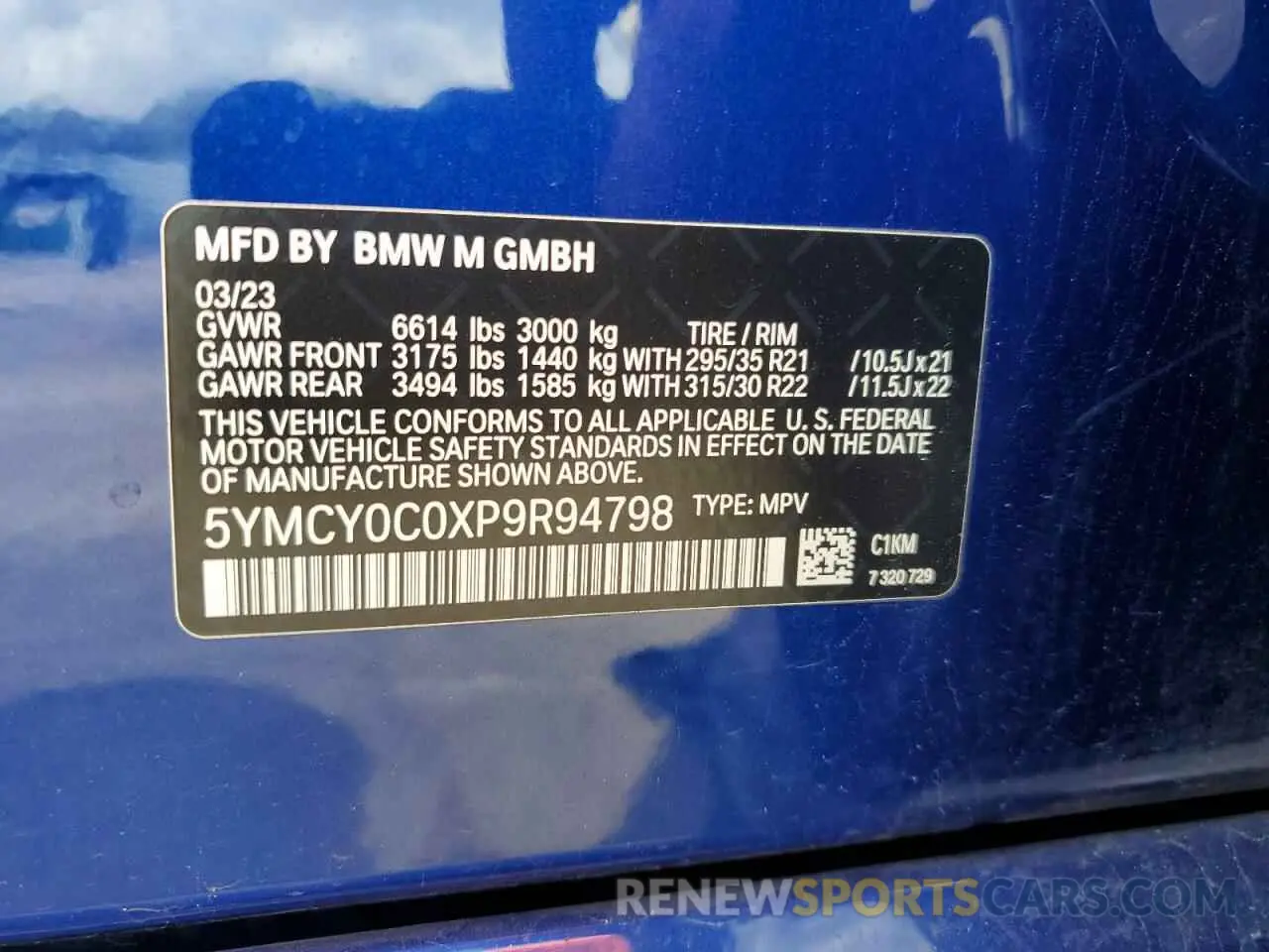 15 Photograph of a damaged car 5YMCY0C0XP9R94798 BMW X6 2023