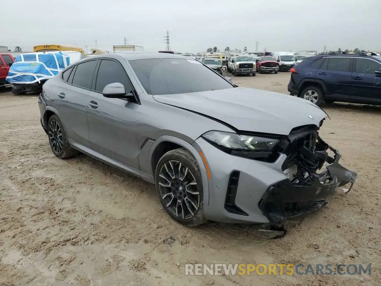 4 Photograph of a damaged car 5UX33EX05R9T73095 BMW X6 2024