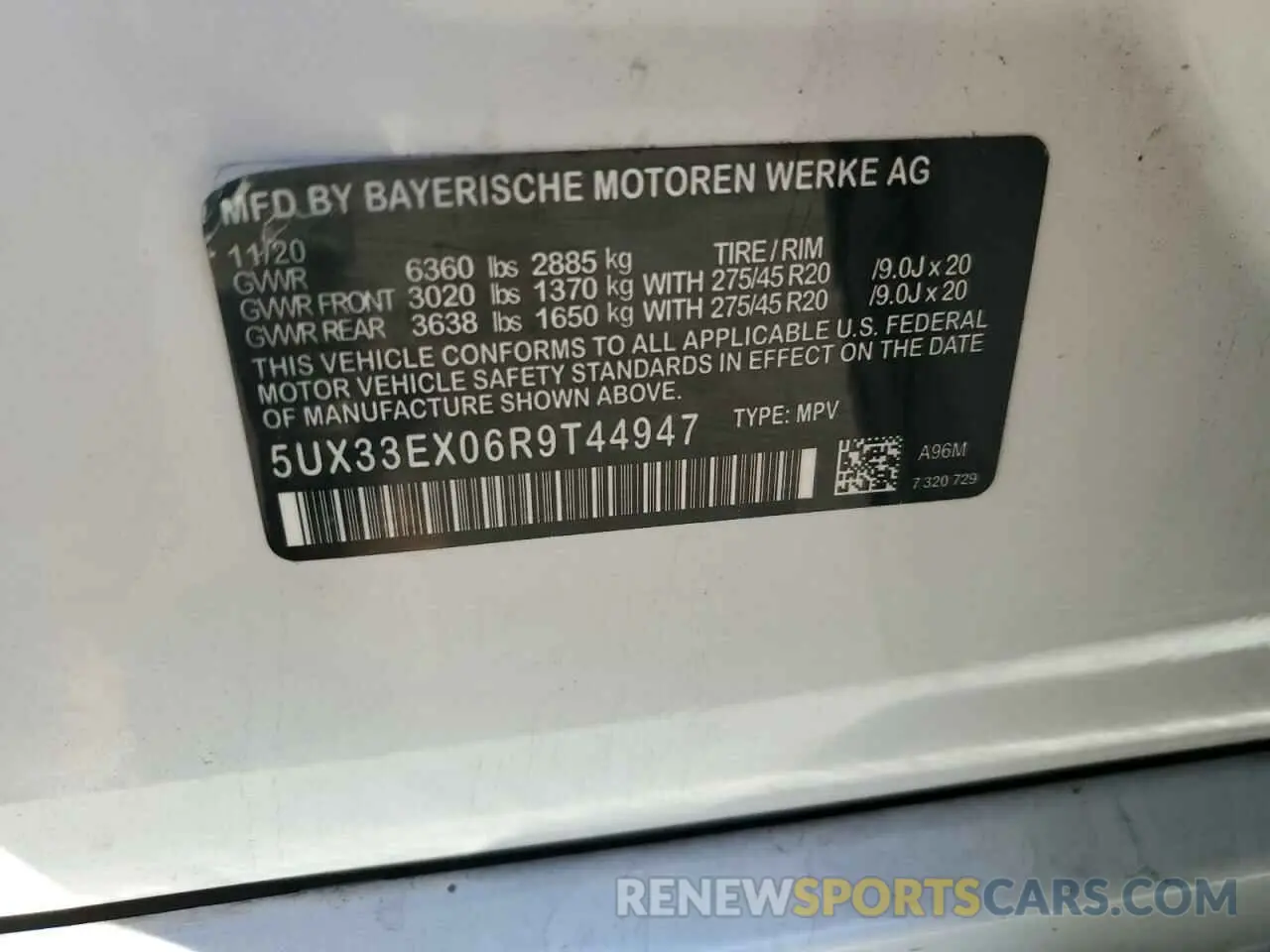 13 Photograph of a damaged car 5UX33EX06R9T30370 BMW X6 2024