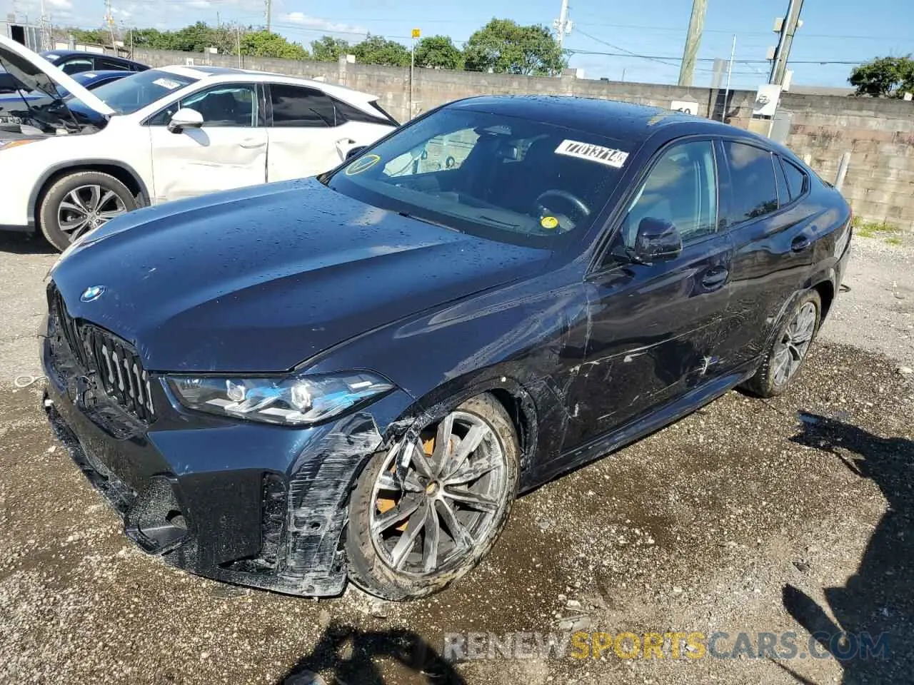 1 Photograph of a damaged car 5UX33EX09R9V09938 BMW X6 2024