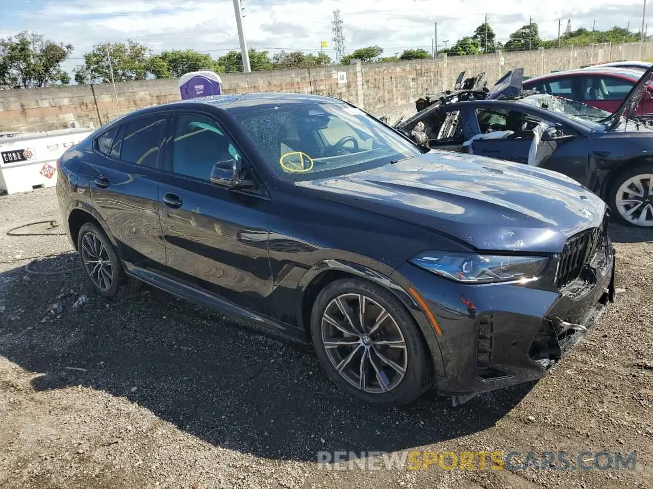4 Photograph of a damaged car 5UX33EX09R9V09938 BMW X6 2024