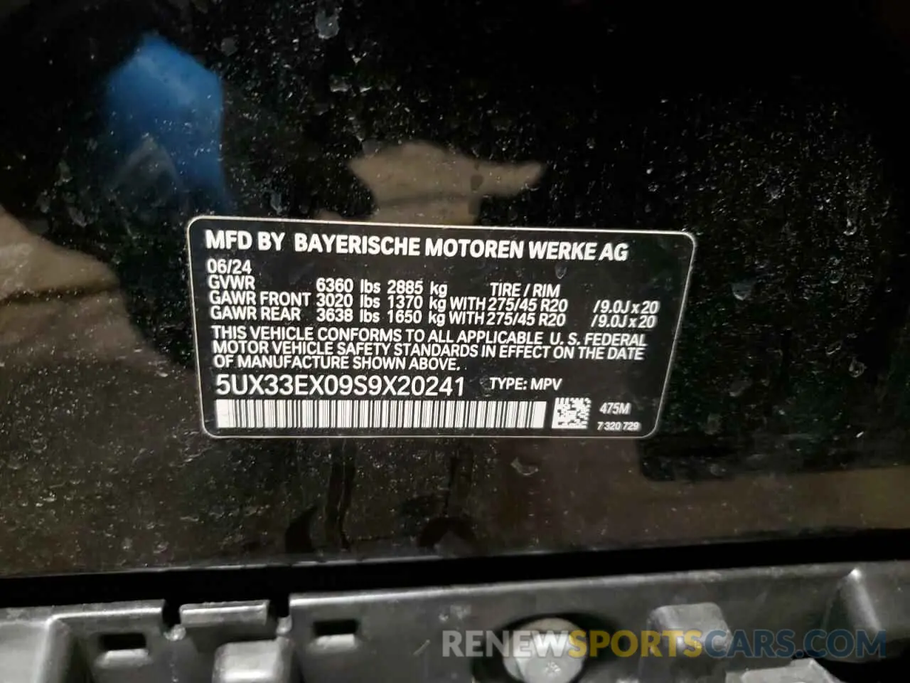 14 Photograph of a damaged car 5UX33EX09S9X20241 BMW X6 2025